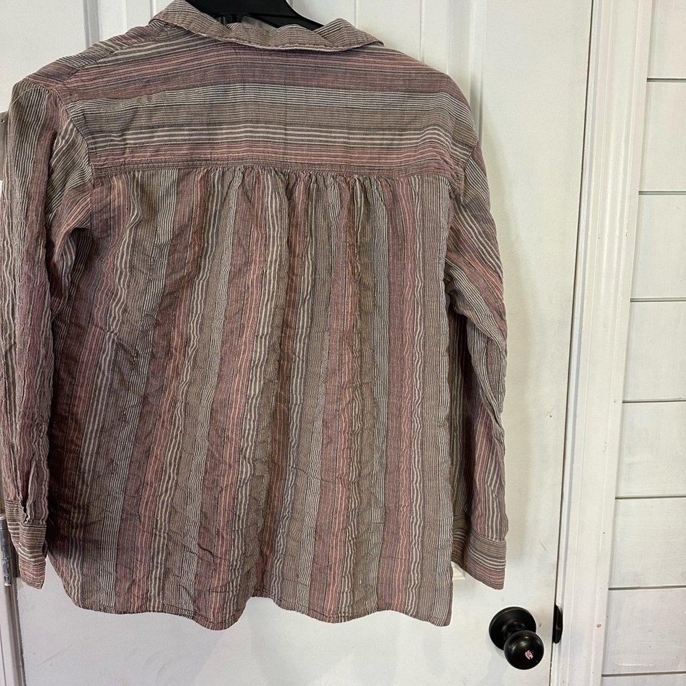 Free People high tide multi stripe button down - Picture 4 of 4